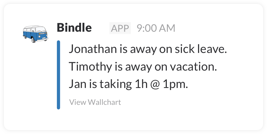 Slack daily summary