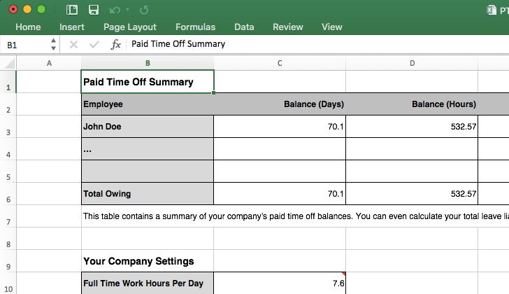 Employee Vacation Tracking Excel Template from www.bindle.io